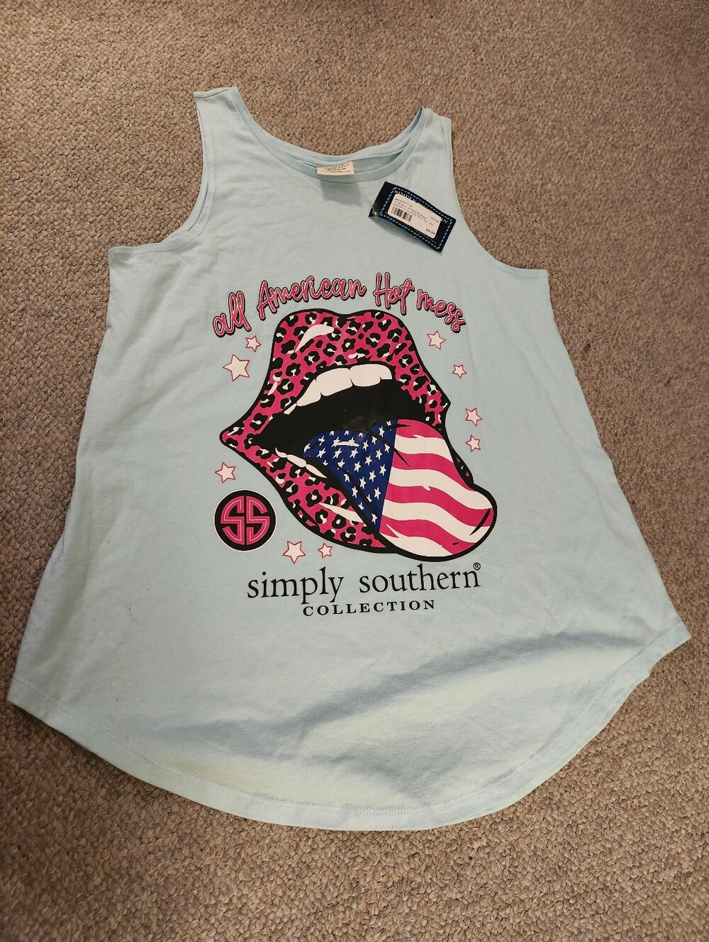 Women's Simply Southern Light Blue Tank